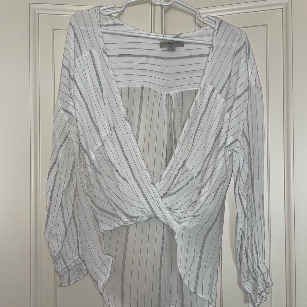 All Saints Striped Blouse